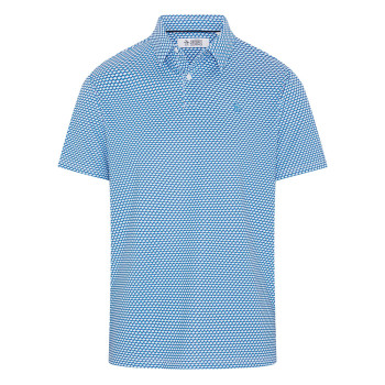 Polo Micro Geo Print Malibu Blue Homme