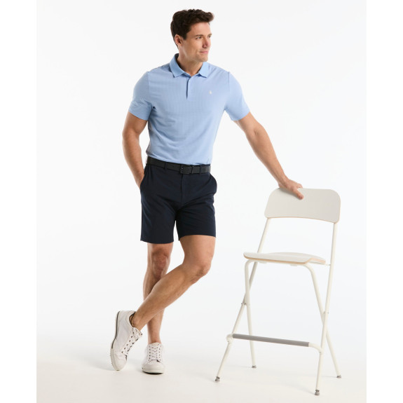 Polo Seersucker Driver's Baby Blue Jay Homme