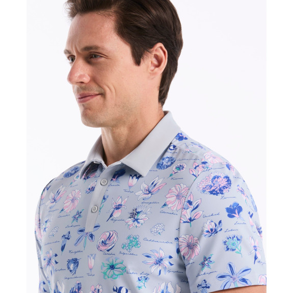 Polo Textbook Floral Gray Dawn Homme