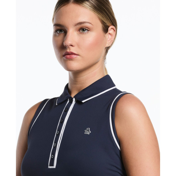Polo sans manches Veronica Black Iris Femme
