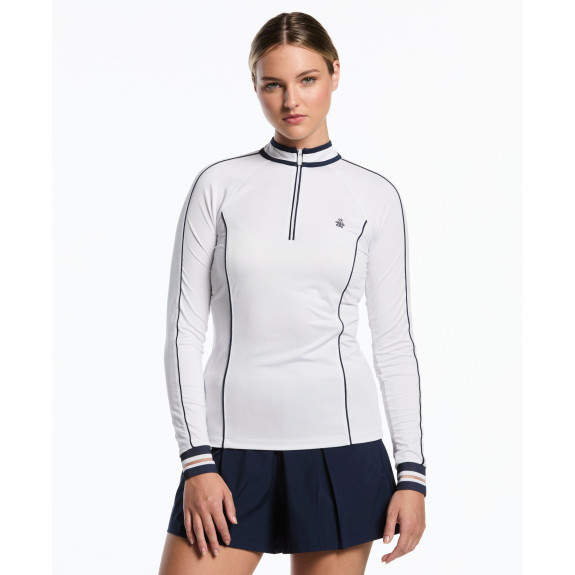 Pull 1/4 Zip Sun Protection Bright White Femme