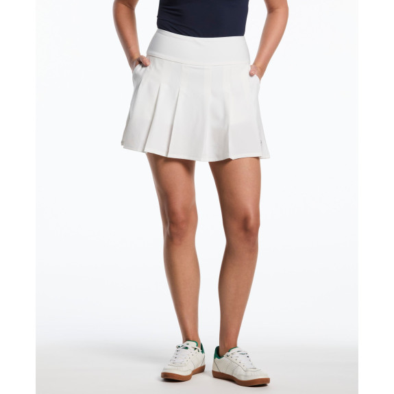 Jupe Pleated 17" Bright White Femme