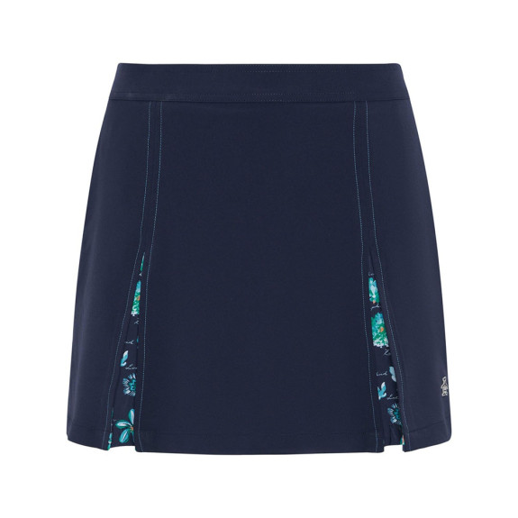 Jupe Floral Pleated Black Iris Femme