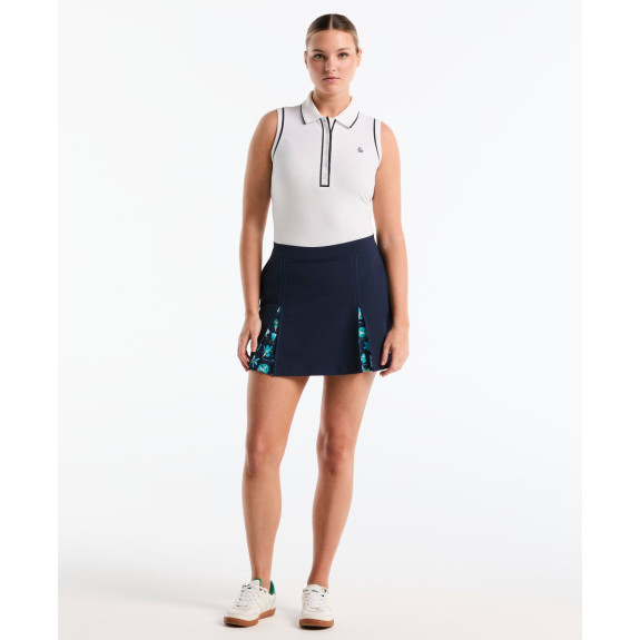 Jupe Floral Pleated Black Iris Femme