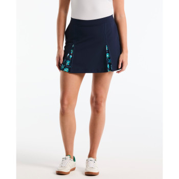 Jupe Floral Pleated Black Iris Femme