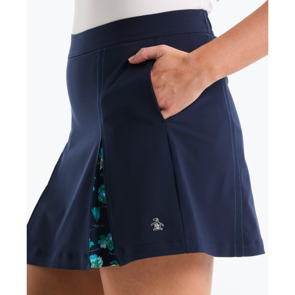 Jupe Floral Pleated Black Iris Femme