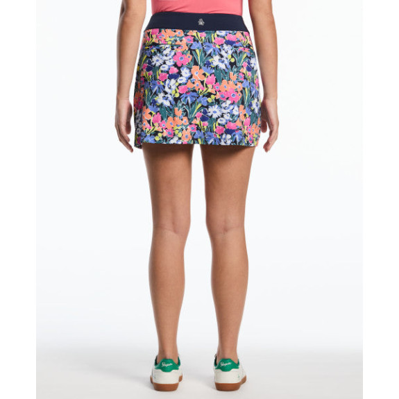 Jupe Sketch Floral Pleated Black Iris Femme