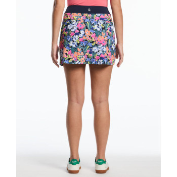 Jupe Sketch Floral Pleated Black Iris Femme