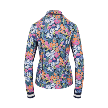 Veste 1/4 Zip Skecth Floral Sun Protection Black Iris Femme