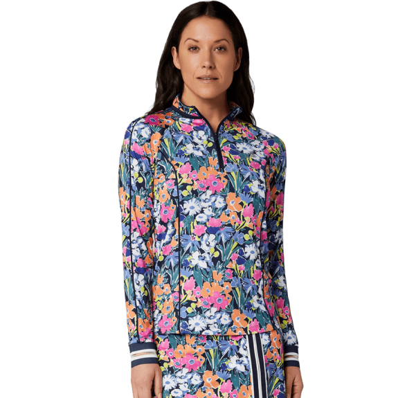 Veste 1/4 Zip Skecth Floral Sun Protection...