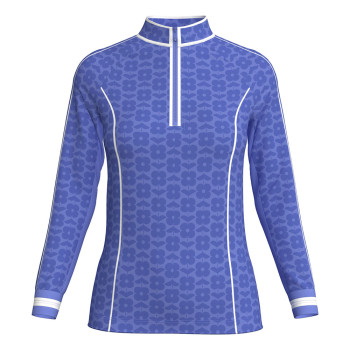 Veste 1/4 Zip Geo Floral Sun Protection Ultramarine Femme
