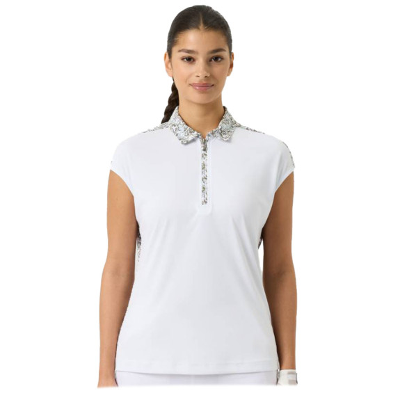 Polo Print White Femme