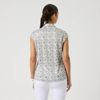 Polo Print White Femme