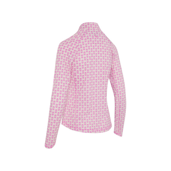 Pull 1/4 Zip Deco Geo Fushia Purple Femme