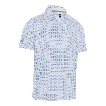 Polo Albatross Geo Print Bright White Homme
