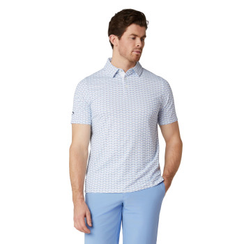 Polo Albatross Geo Print Bright White Homme
