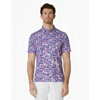 Polo Dogwood Floral Geo Print Vista Blue Homme