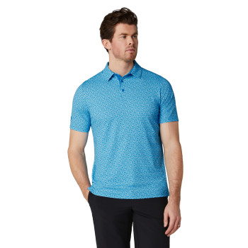 Polo Tile Gingham Print Brilliant Blue Homme