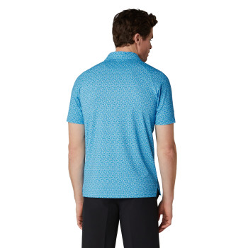 Polo Tile Gingham Print Brilliant Blue Homme