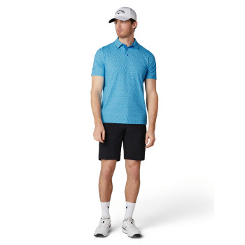 Polo Tile Gingham Print Brilliant Blue Homme