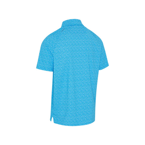 Polo Tile Gingham Print Brilliant Blue Homme