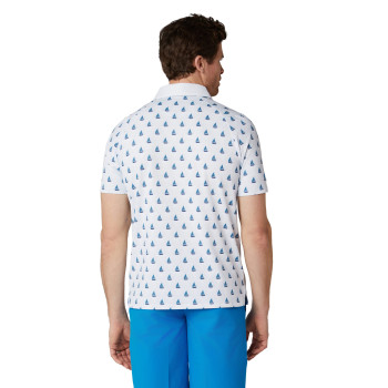 Polo Sailboat Sunset Geo Bright White Homme