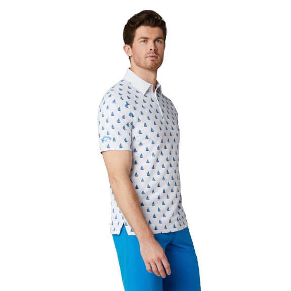 Polo Sailboat Sunset Geo Bright White Homme
