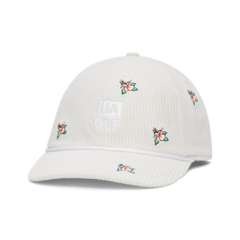 Casquette UA Drive en velours côtelé White Homme