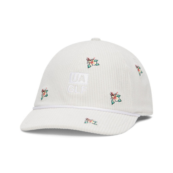 Casquette UA Drive en velours côtelé White Homme