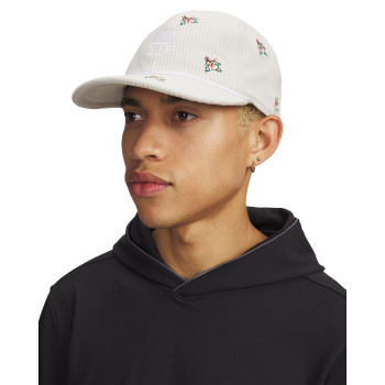 Casquette UA Drive en velours côtelé White Homme
