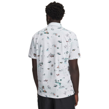 Polo UA Drive Golf Trip imprimé White Homme