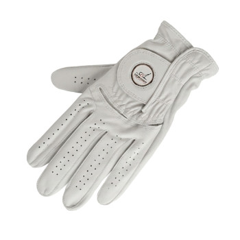 Gant Cabretta Cuir "Golf des Marques" Blanc Homme