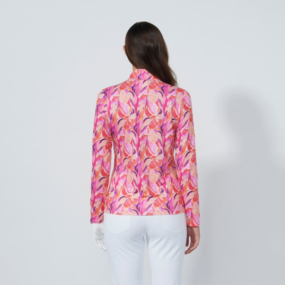 Pull 1/4 Zip Sheermotion Artsy Leaf Femme
