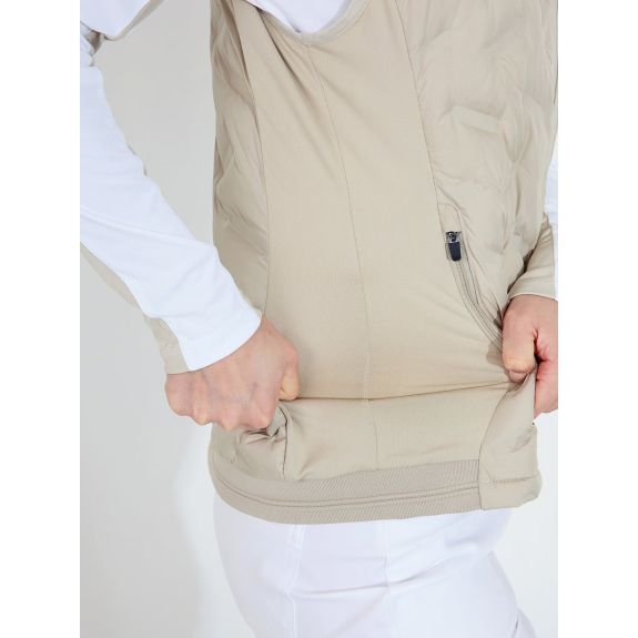 Veste Hybride Sans Manches Portrush Beige Femme