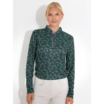 Pull 1/4 Zip Wisley longsleeve Course Green Femme