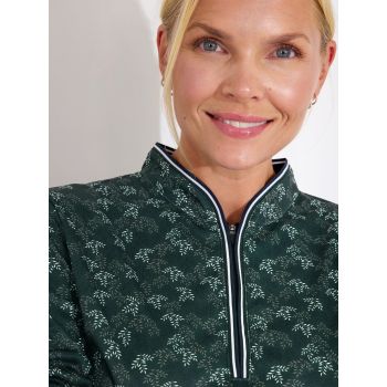 Pull 1/4 Zip Wisley longsleeve Course Green Femme