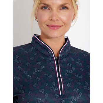 Pull 1/4 Zip Wisley longsleeve Beetroot Femme