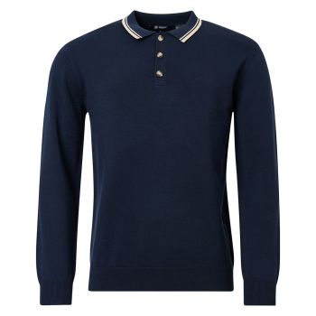 Polo manches longues Niblick Navy Homme