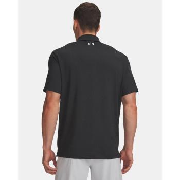 Polo UA Playoff en jacquard Black Homme 2