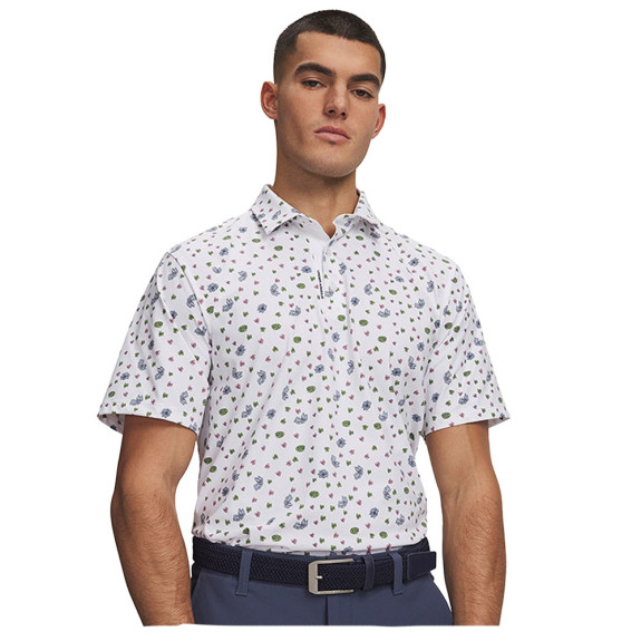 Polo UA Dry Printed Floral White Homme