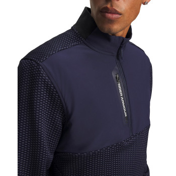Pull 1/4 Zip UA Drive Pro Hybrid HZ Midnight Navy Homme