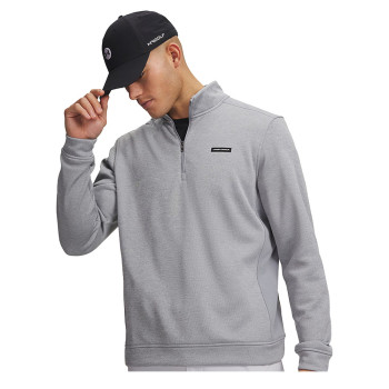 Pull 1/4 Zip UA Sweaterfleece Hybrid HZ Steel Homme
