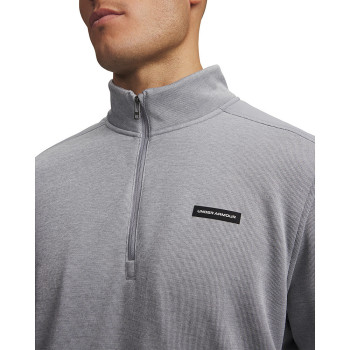 Pull 1/4 Zip UA Sweaterfleece Hybrid HZ Steel Homme