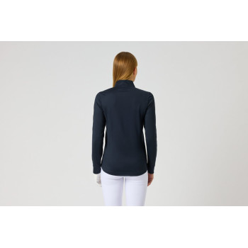 Pull 1/4 Zip Half Neck Anna Navy Femme