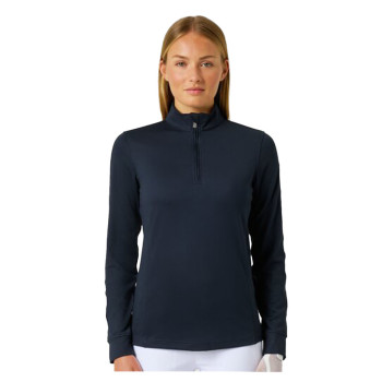 Pull 1/4 Zip Half Neck Anna Navy Femme