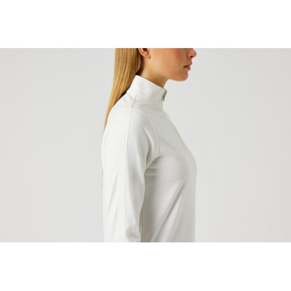 Pull 1/4 Zip Half Neck Anna White Femme