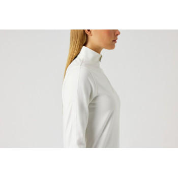 Pull 1/4 Zip Half Neck Anna White Femme