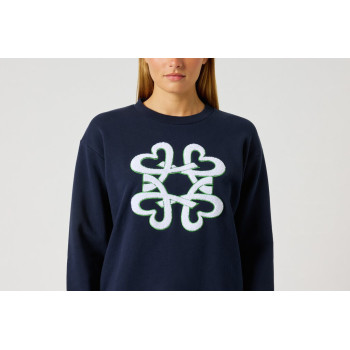 Sweat Logo Navy Femme