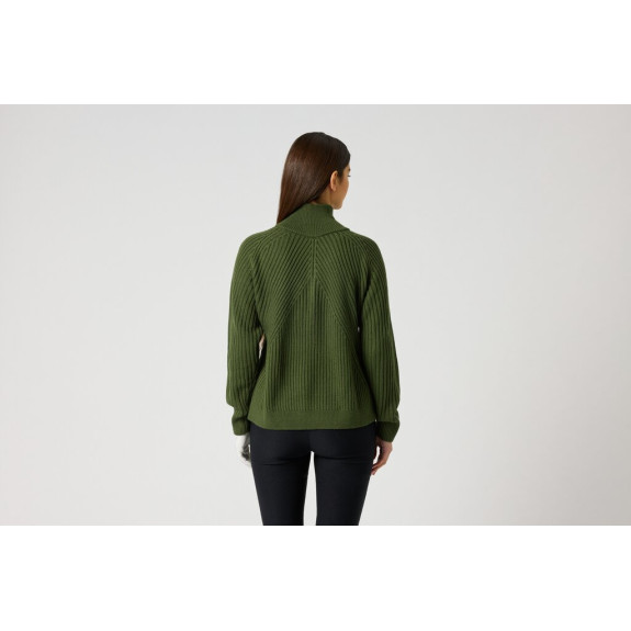 Pull Hudson Lined Green Femme