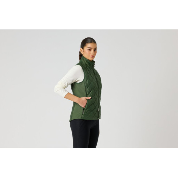 Veste sans manches Quilt Green Femme